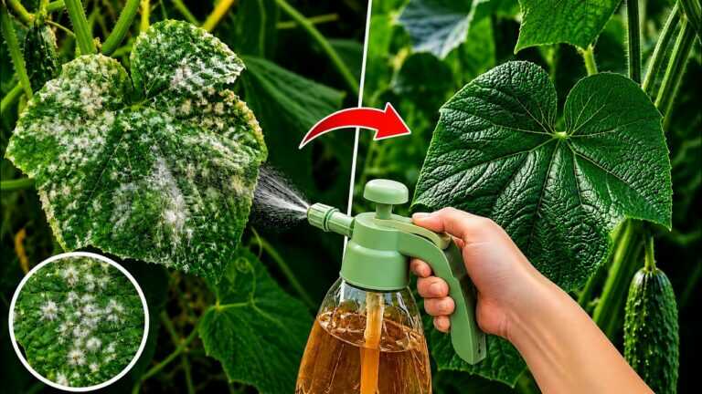 I sprayed this product on my cucumber plants… and the yellow leaves disappeared.