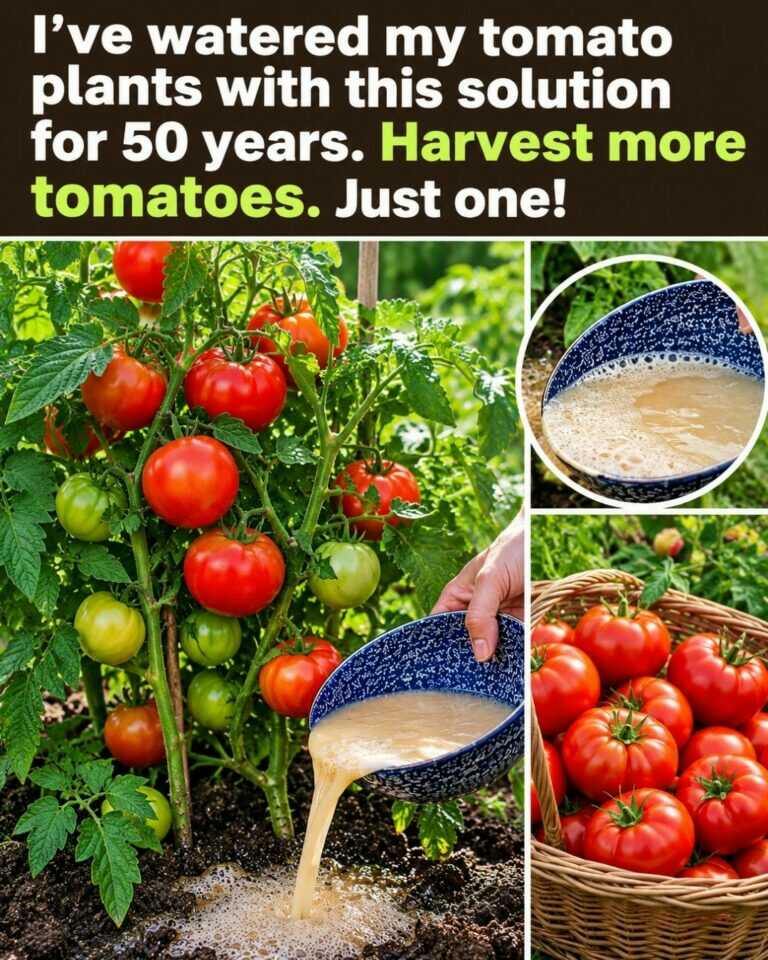 I’ve watered my tomato plants with this solution for 50 years. Harvest more tomatoes. Just one