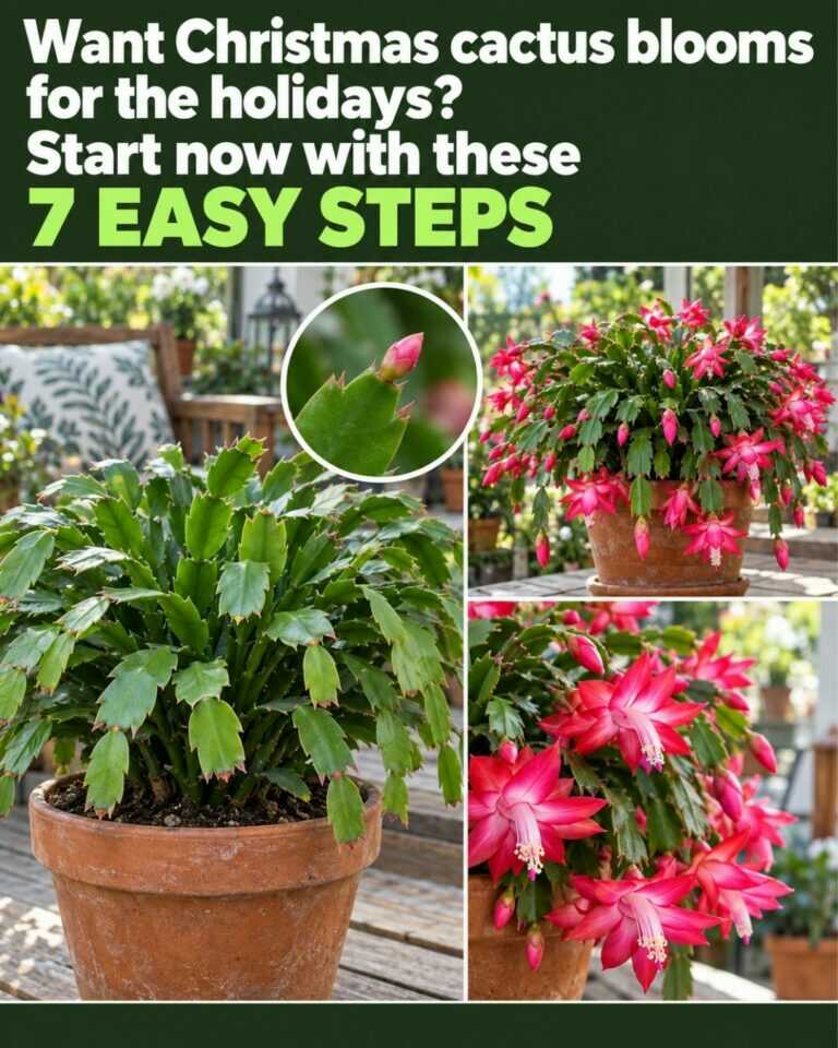 Want Christmas cactus blooms for the holidays? Start now with these 7 simple steps…