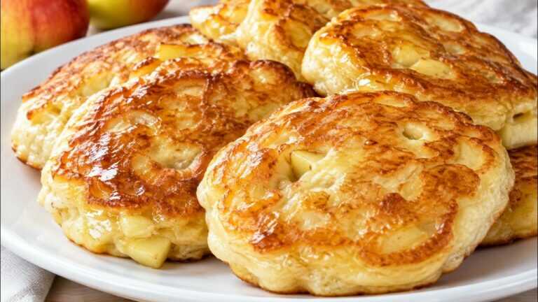 Avena e mele! Pancake sani e deliziosi per una colazione semplice, senza farina