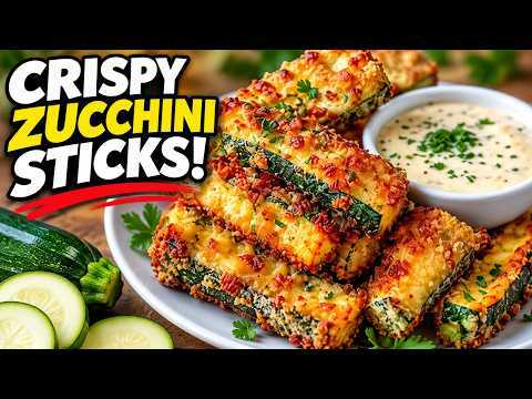 Bastoncini di zucchine croccanti! Colazione facile con 2 zucchine e 2 uova!