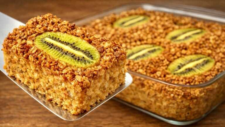 Crumble sano al kiwi! In 5 minuti! SENZA zucchero! NIENTE farina! Sano e delizioso!