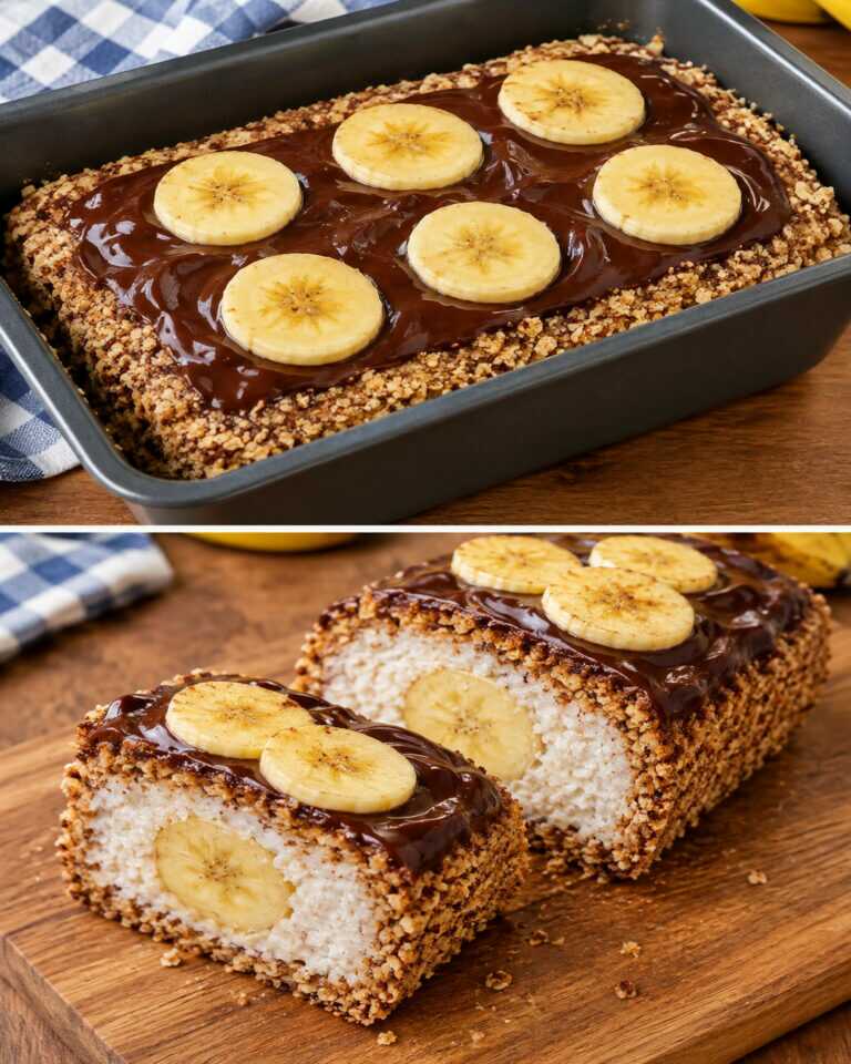 Senza farina né zucchero! Avena, cacao, banana — La migliore torta senza cottura!