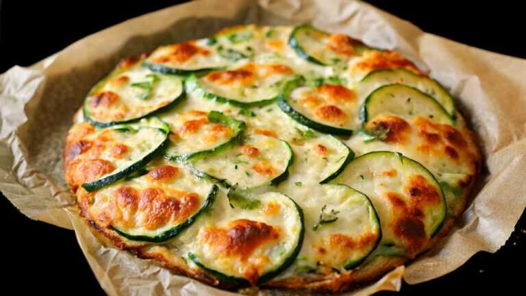 Zucchine, yogurt e formaggio — una pizza leggera e davvero deliziosa