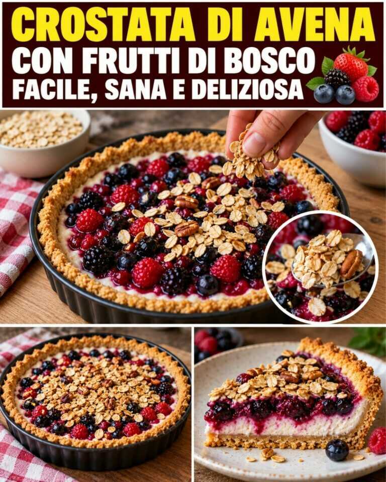 1 tazza di fiocchi d’avena — una torta sana senza farina né zucchero