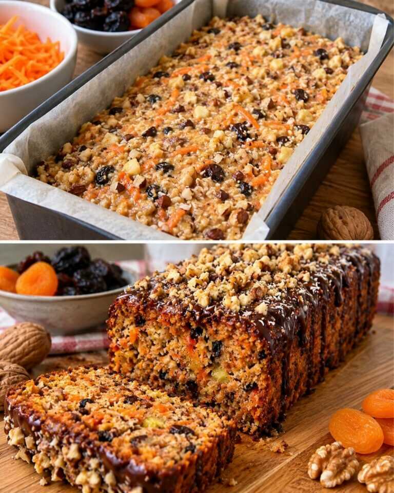 NUR Haferflocken, Äpfel und Karotten! 🥕 Ein Kuchen OHNE MEHL UND OHNE ZUCKER