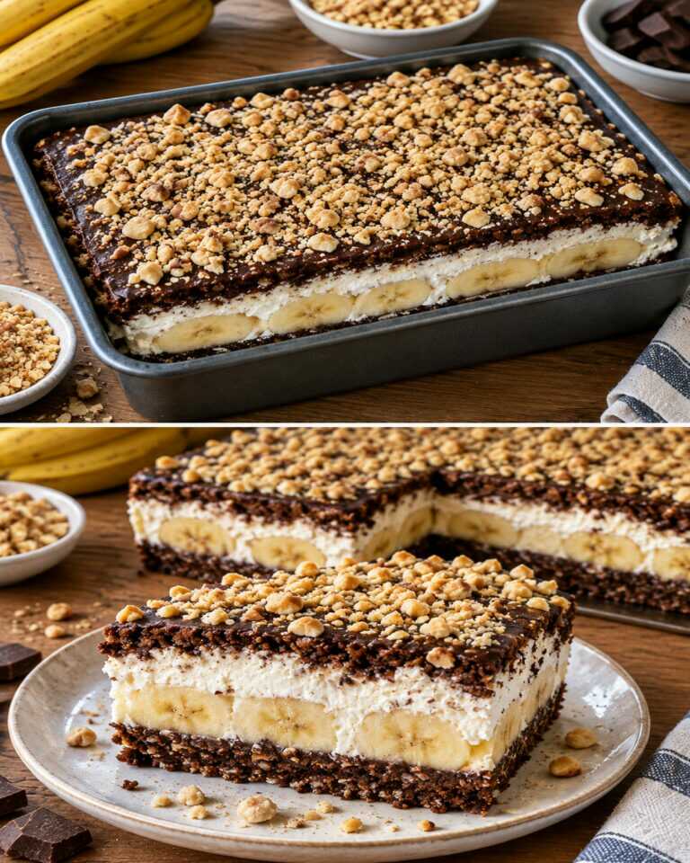 Gesunder No-Bake-Bananen-Haferkuchen – kein Mehl, kein Ofen!