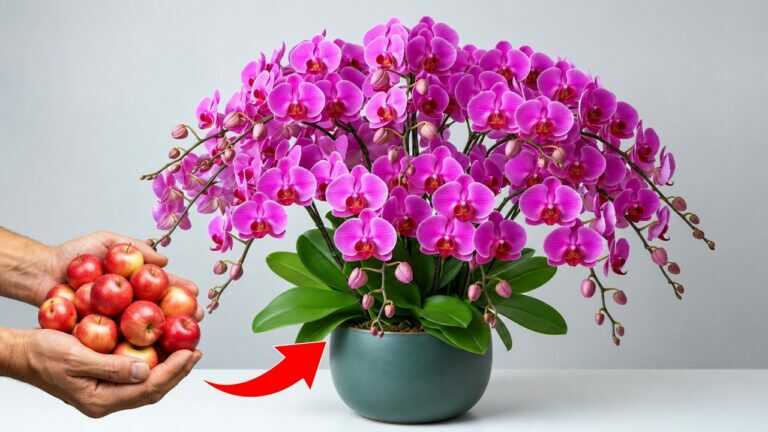 Coloque um pedaço sob sua orquídea! De repente, ela fará crescer 100 hastes.
