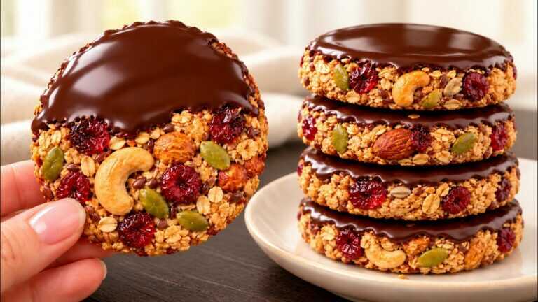 Ich esse keinen Zucker! Knusprige Haferkekse in 15 Minuten – ohne Mehl!