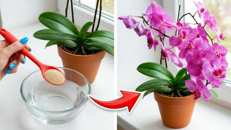 Giet dit één keer per maand bij je orchidee! Ze zal heel veel nieuwe scheuten maken