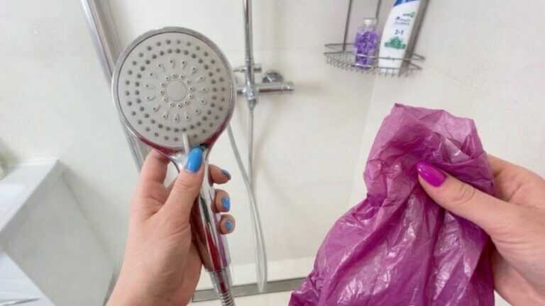 Tie a Bag Around Your Showerhead — See What Comes Out!