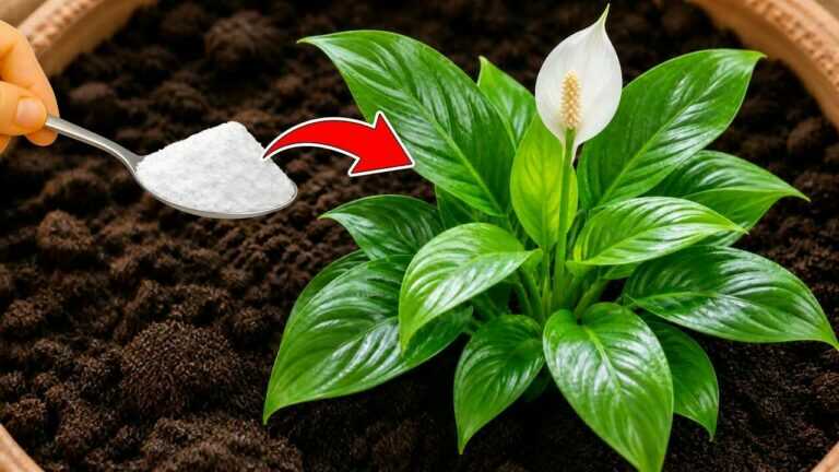 🌸 Just one spoon under the plant — and it may quickly come back to life