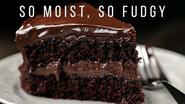 Ultra-Soft, Moist Chocolate Cake Made With Simple Ingredients