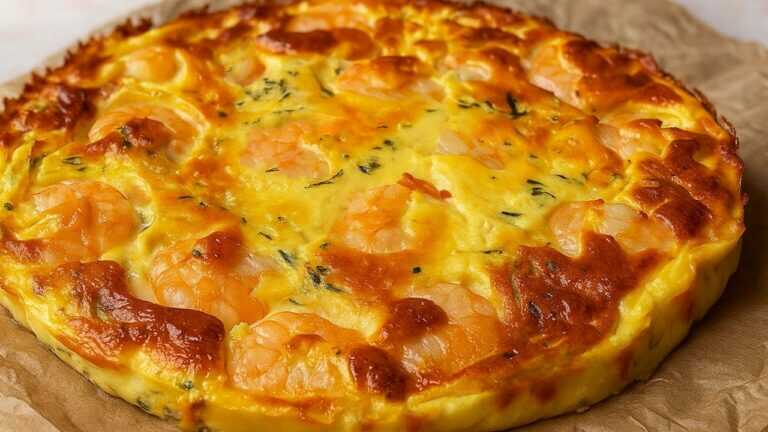 Flourless Pie: 4 Ingredients | No Pastry Crust | Zucchini and Shrimp 🥒