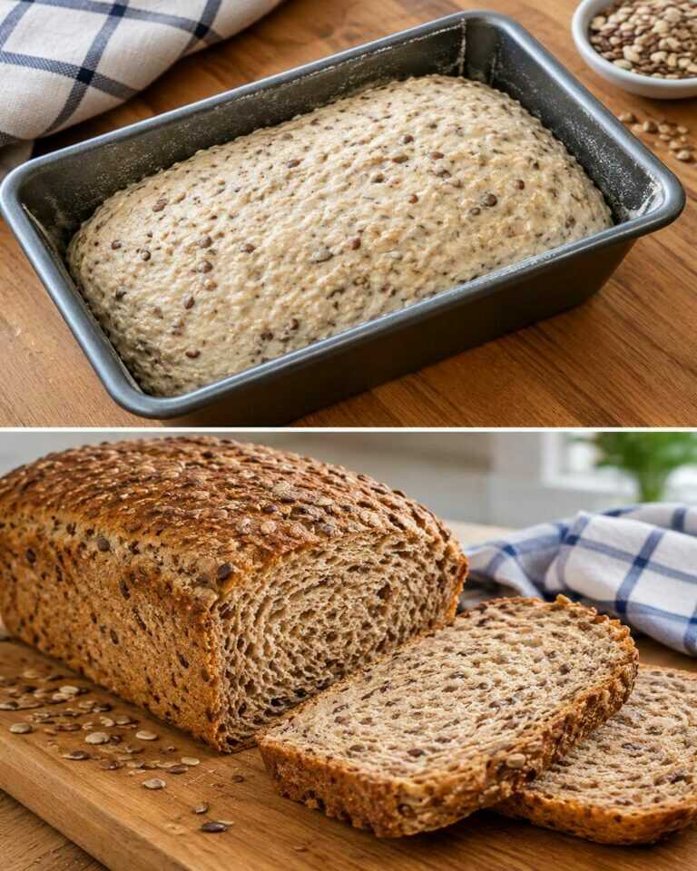 2-ingredient bread — no flour, no gluten! Quick and low-GI recipe