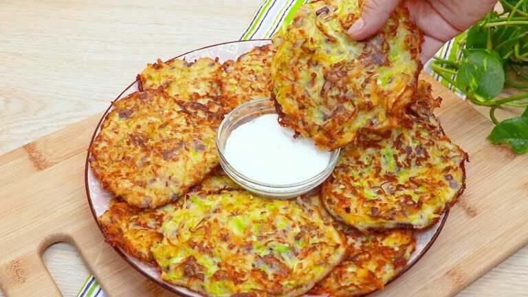 2 courgettes et 2 pommes de terre : j’en fais toute la semaine ! Recette de galettes rapide