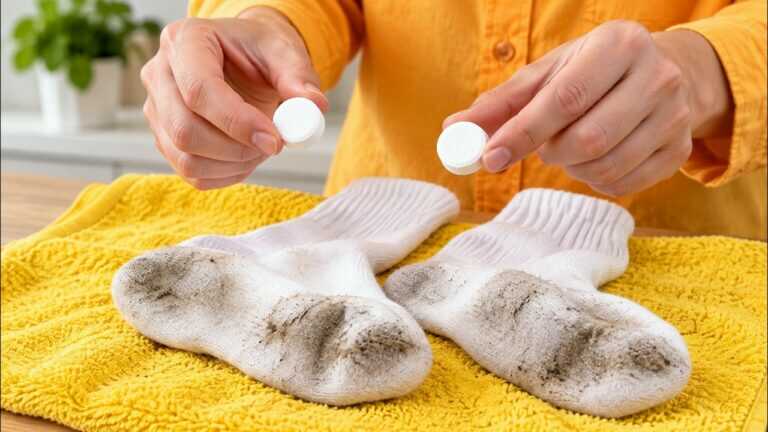 Gib 2 Tabletten zu deiner Wäsche – Flecken weg, strahlendes Weiß! (Ohne Bleiche!)