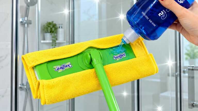 Benutze deinen SWIFFER SO. Dein Badezimmer wird GLÄNZEN und dein Geldbeutel wird es dir danken…