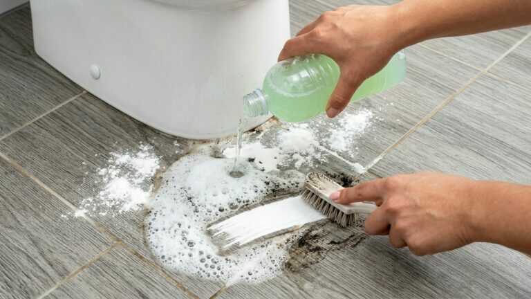 Gib das in den Putzeimer und reinige den Boden unter der Toilette! Das Ergebnis überrascht