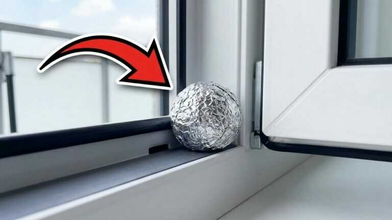 Fenster eiskalt? Lege einen Ball aus Alufolie daneben!
