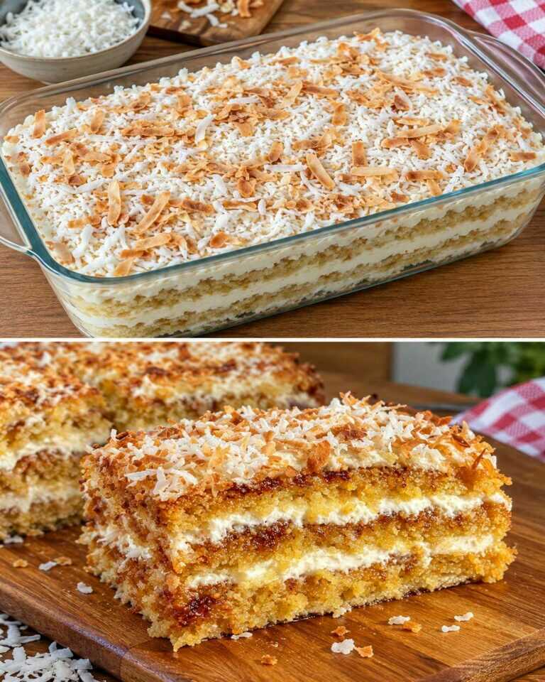 Tylko jajka i kokos! Zdrowe ciasto bez cukru i bez mąki