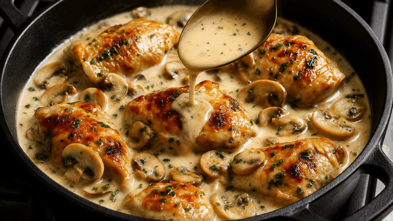 Pollo con funghi che preparo tre volte a settimana! Sparisce subito